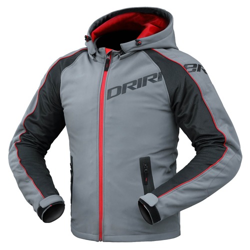 DriRider Atomic Grey Textile Hoodie Jacket [Size:XS]