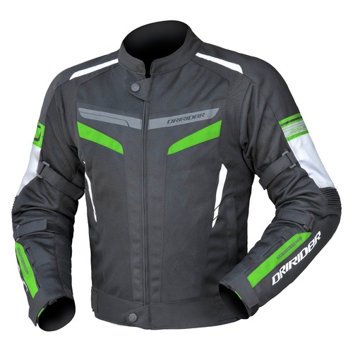 DriRider Air-Ride 5 Black/Green Textile Jacket [Size:MD]