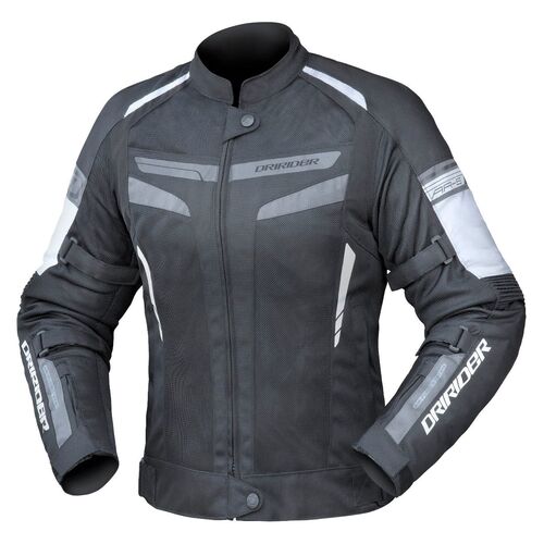 DriRider Air-Ride 5 Black/White/Grey Womens Textile Jacket [Size:12]