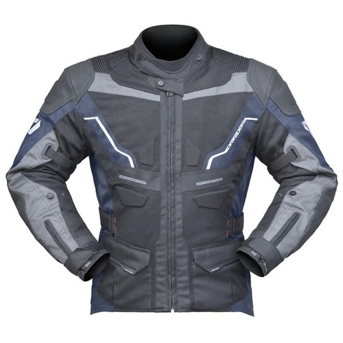 DriRider Nordic 4 Airflow Black/Cobalt Blue Leather/Textile Jacket [Size:SM]