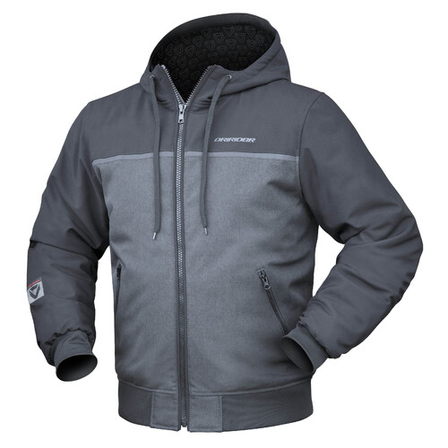 DriRider Legion Grey/Black Textile Hoodie Jacket [Size:SM]