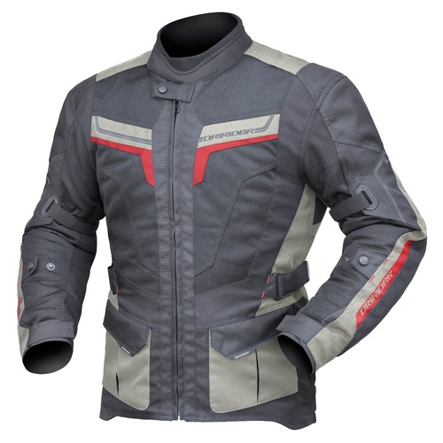 DriRider Air-Ride 5 Airflow Magnesium/Black Textile Jacket [Size:SM]