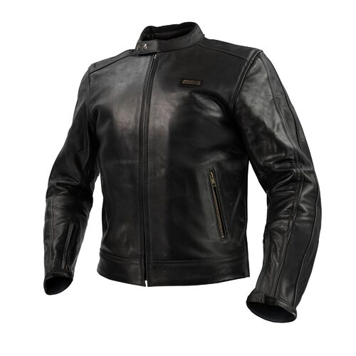 Argon Forge Black Non-Perforated Leather Jacket [Size:48]