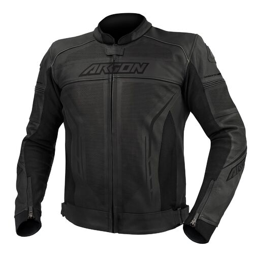Argon Scorcher Stealth Perforated Leather Jacket [Size:52]