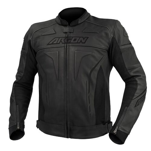 Argon Scorcher Stealth Non-Perforated Leather Jacket [Size:48]