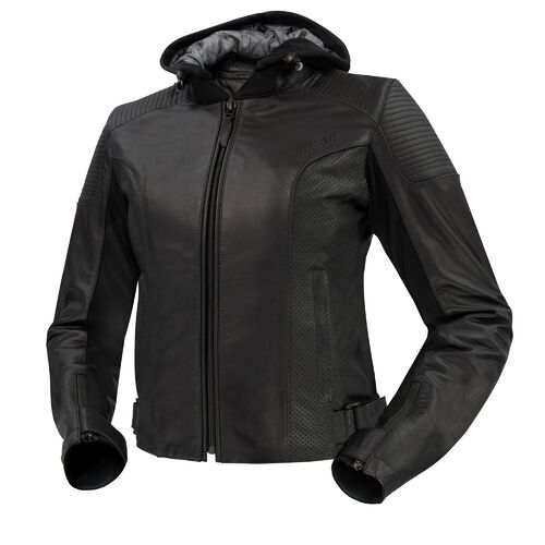 Argon Impulse Black Perforated Womens Leather Jacket [Size:6]