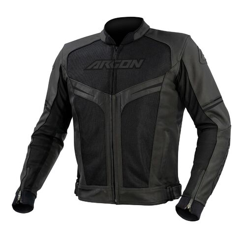 Argon Fusion Stealth Leather Jacket [Size:46]