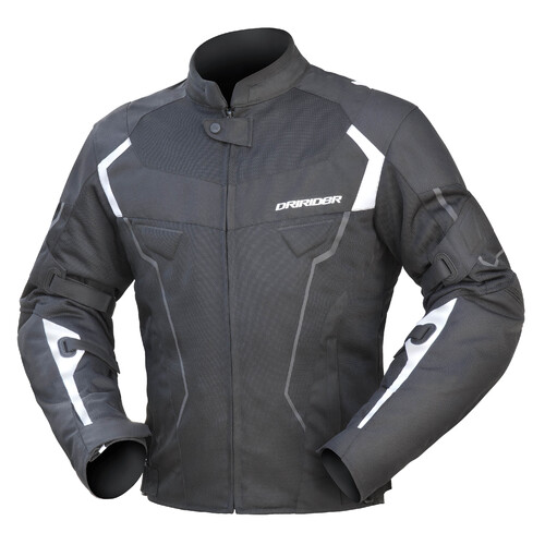 DriRider Climate Pro V Black/White Textile Jacket [Size:SM]