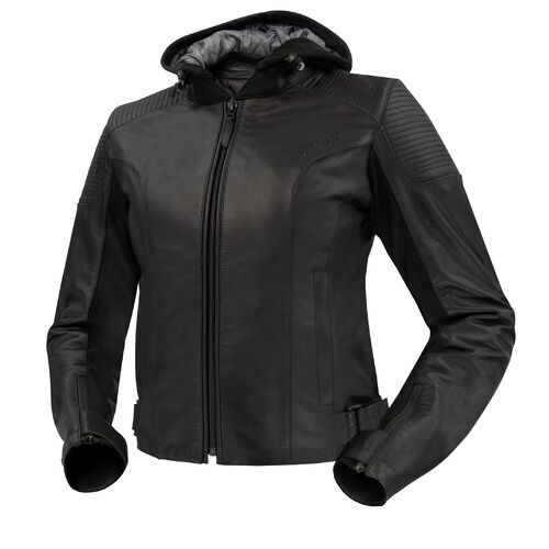Argon Impulse Black Non-Perforated Womens Leather Jacket [Size:6]