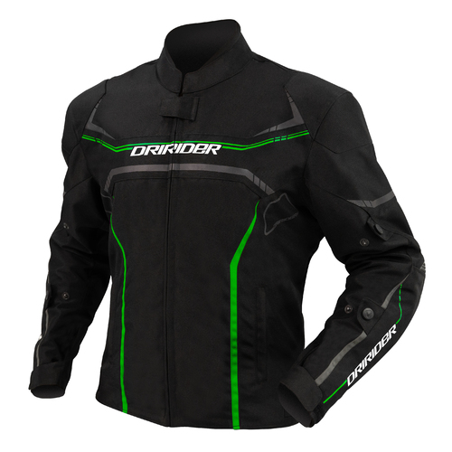 DriRider Origin Black/Green Textile Jacket [Size:SM]