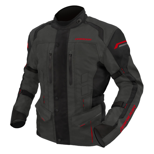 DriRider Compass 4 Grey/Black/Red Textile Jacket [Size:XS]