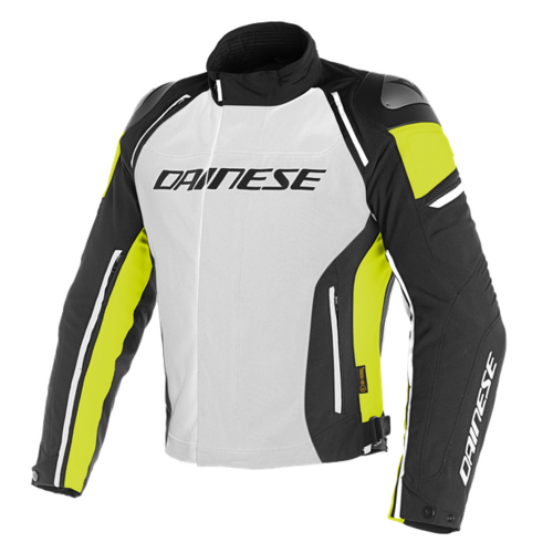 Dainese Racing 3 D-Air Matte Black/Charcoal Grey/Fluro Yellow Perforated Leather Jacket [Size:52]