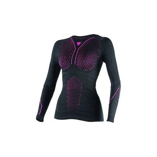 Dainese D-Core Thermo Black/Fuchsia Long Sleeve Womens Tee [Size:XS/SM]
