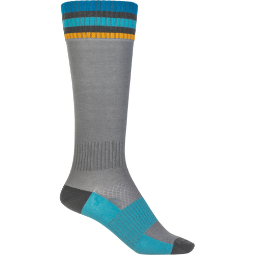 FLY 2023 MX Grey Thin Socks [Size:SM/MD]