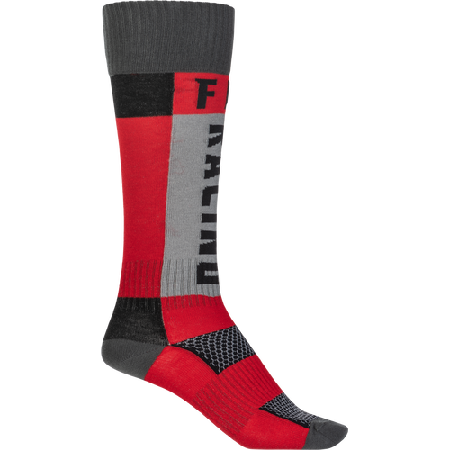 FLY 2023 MX Red/Grey Youth Thick Socks