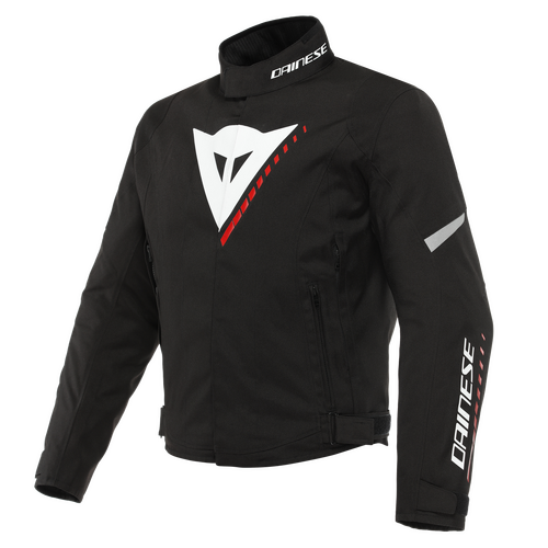 Dainese Veloce D-Dry Black/White/Lava Red Textile Jacket [Size:48]