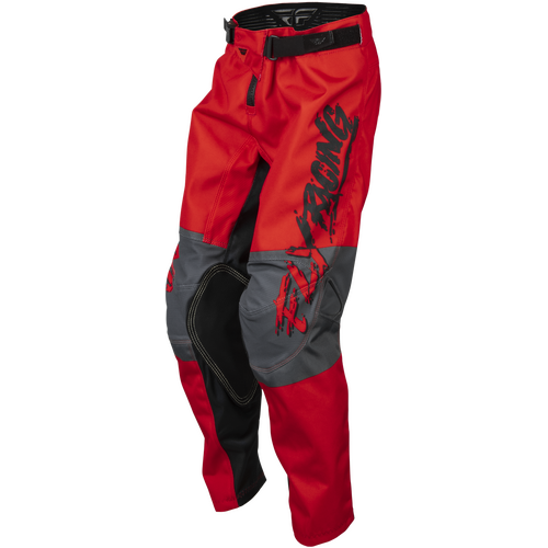 FLY 2023 Kinetic Khaos Black/Red/Grey Youth Pants [Size:18]