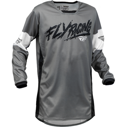 FLY 2023 Kinetic Khaos Grey/Black/White Youth Jersey [Size:MD]