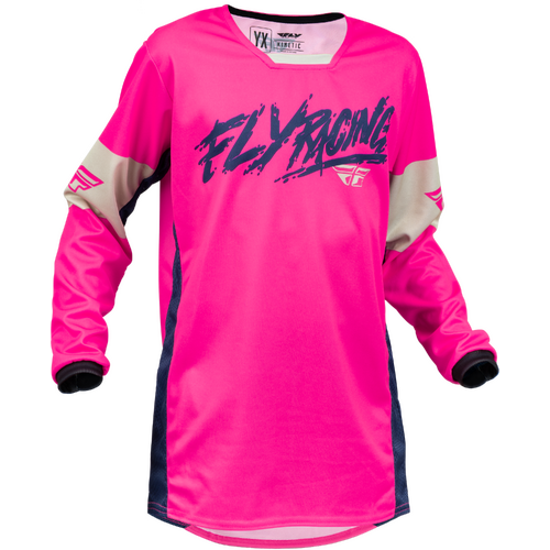 FLY 2023 Kinetic Khaos Pink/Navy/Tan Youth Jersey [Size:MD]