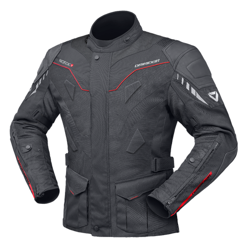 DriRider Nordic V Black/Black Textile Jacket [Size:SM]