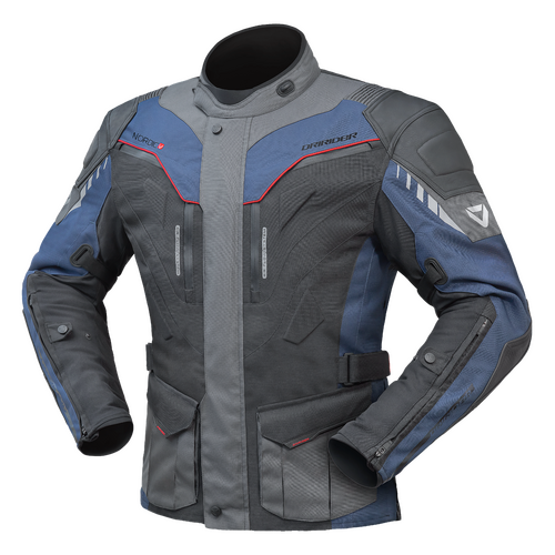DriRider Nordic V Navy/Grey Textile Jacket [Size:SM]
