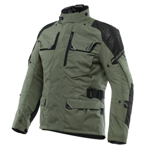 Dainese Ladakh 3L D-Dry Army Green/Black Textile Jacket [Size:48]