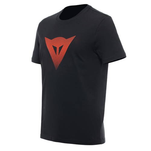Dainese Logo Black/Fluro Red T-Shirt [Size:XS]