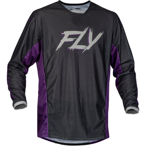 FLY 2023 Kinetic Mesh Rave Black/Purple/Silver Jersey [Size:MD]