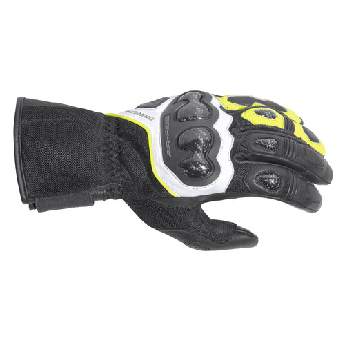 DriRider Air-Ride 2 Long Cuff Black/White/Yellow Gloves [Size:XS]
