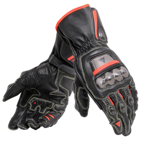 Dainese Full Metal 6 Black/Black/Fluro Red Gloves [Size:2XL]