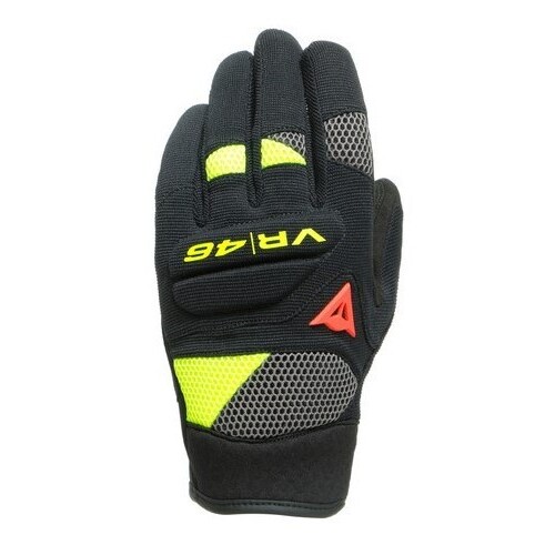 Dainese VR46 Curb Short Black/Anthracite/Fluro Yellow Gloves [Size:2XS]