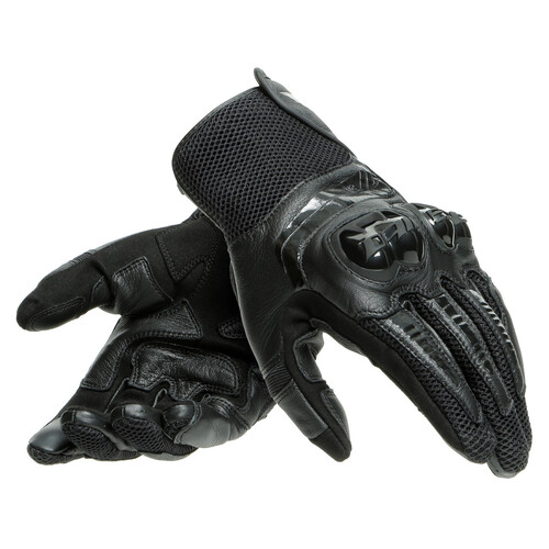 Dainese Mig 3 Unisex Black/Black Leather Gloves [Size:2XS]