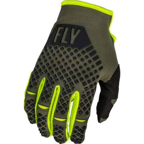 FLY 2023 Kinetic Olive Green/Hi-Vis Gloves [Size:SM]