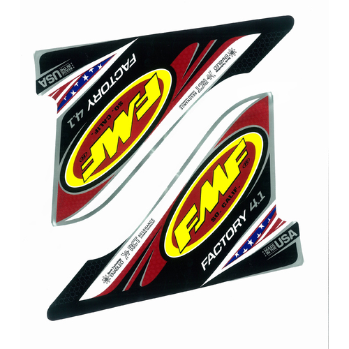 FMF Racing Factory 4.1 U.S.A. 2-Part Wrap Logo Decal Replacement