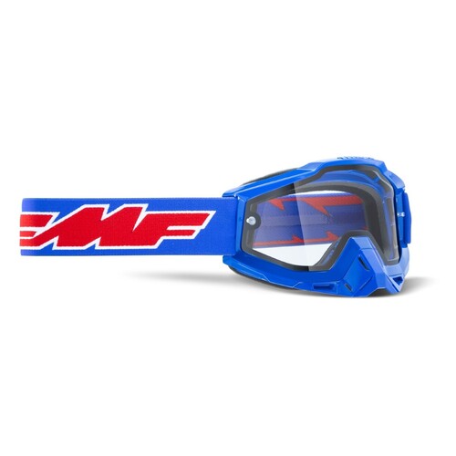 FMF Vision Powerbomb Enduro Goggles Rocket Blue w/Clear Lens