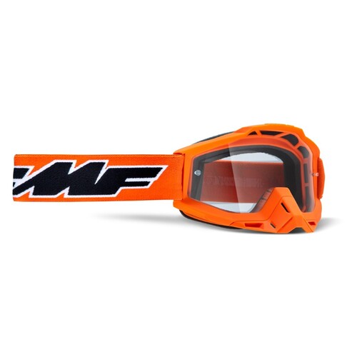FMF Vision Powerbomb OTG Goggles Rocket Orange w/Clear Lens