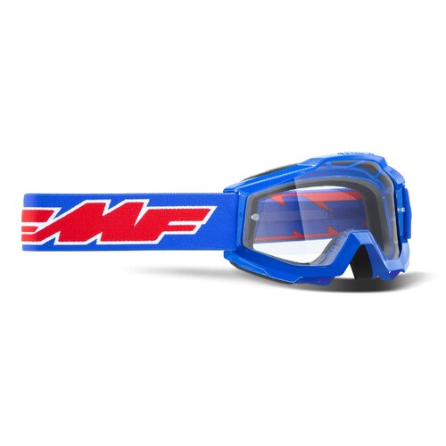 FMF Vision Powerbomb Youth Goggles Rocket Blue w/Clear Lens