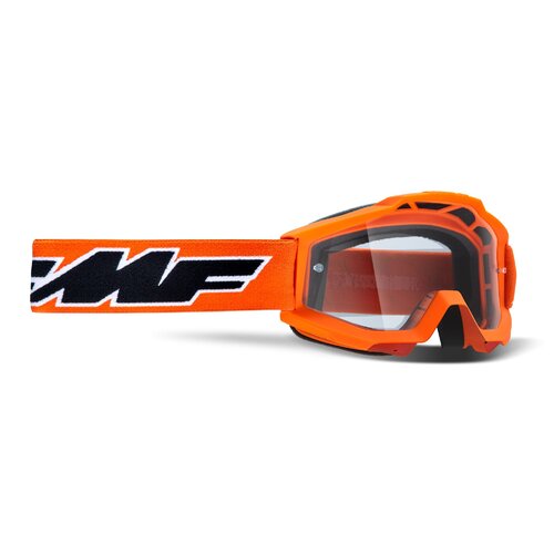 FMF Vision Powerbomb Youth Goggles Rocket Orange w/Clear Lens