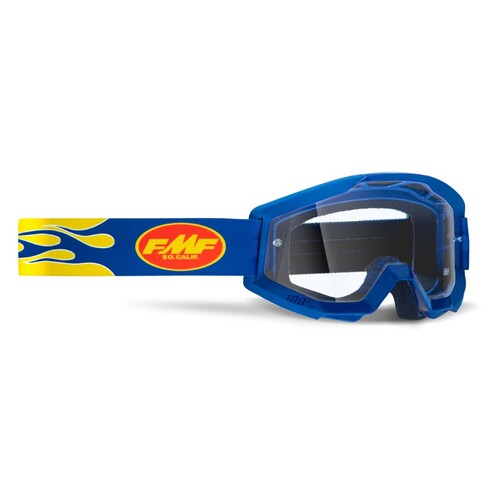 FMF Vision Powercore Goggles Flame Navy w/Clear Lens