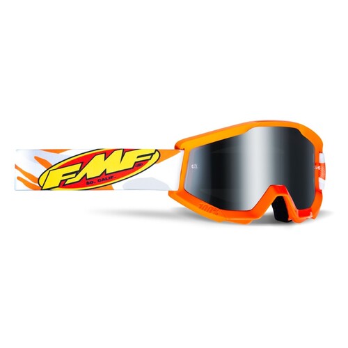 FMF Vision Powercore Youth Goggles Assault Grey w/Mirror Silver Lens