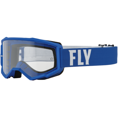 FLY 2023 Focus Goggles Blue/White w/Clear Lens