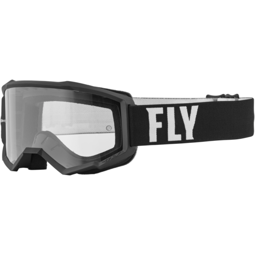 FLY 2023 Focus Youth Goggles Black/White w/Clear Lens