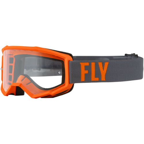 FLY 2023 Focus Youth Goggles Grey/Orange w/Clear Lens