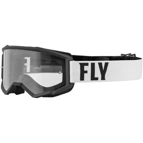 FLY 2023 Focus Youth Goggles White/Black w/Clear Lens