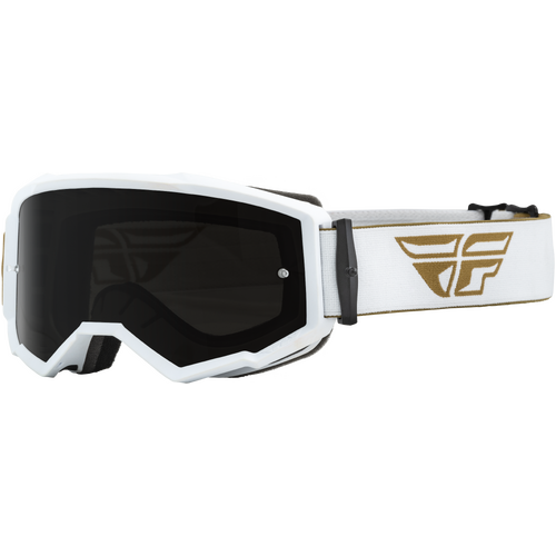 FLY 2023 Zone Goggles Gold/White w/Dark Smoke/Smoke Lens