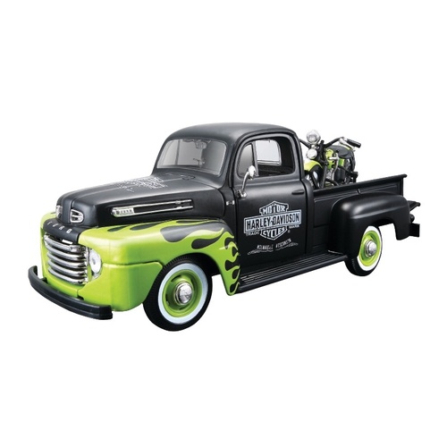 Maisto 1:24 Scale Ford F-1 Pick-Up w/Panhead 1948 Diecast Model