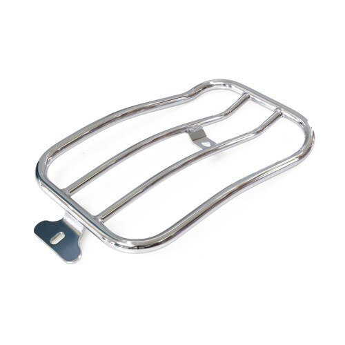 Motherwell Products MWL-180 Solo Seat Luggage Rack Chrome for FX Softail 07-15/Cross Bones 08-11