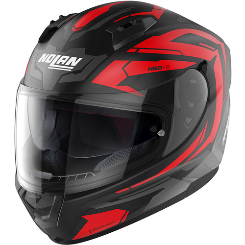 Nolan N60-6 Anchor 22 Flat Black/Red/Grey Helmet [Size:SM]