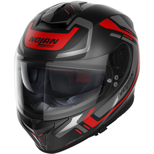 Nolan N80-8 Ally 39 Flat Black/Red/Grey Helmet [Size:XS]