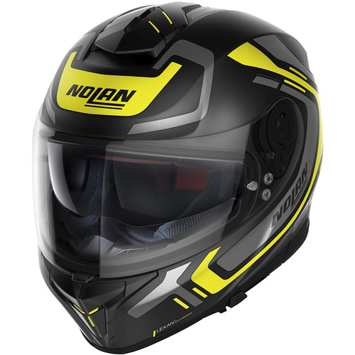 Nolan N80-8 Ally 40 Flat Black/Yellow/Grey Helmet [Size:XS]